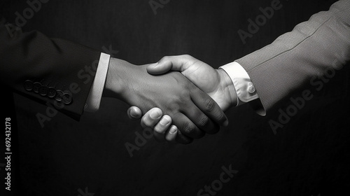 Men shaking hands in signal of agreement 