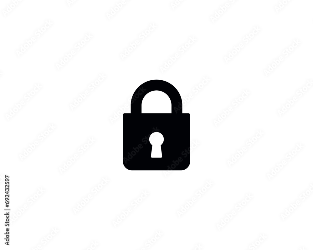 Lock security icon vector symbol design illustration Lock security icon vector symbol design illustration