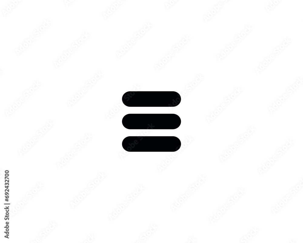 Menu button icon vector symbol illustration Menu button icon vector symbol illustration