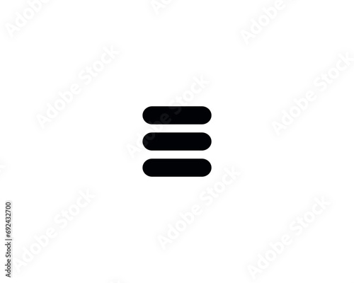 Menu button icon vector symbol illustration