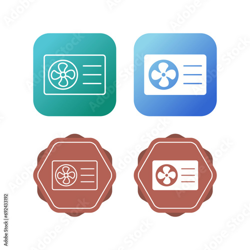 AC Outside Unit Vector Icon