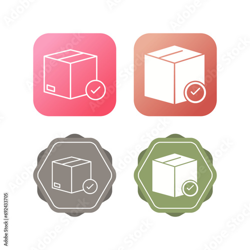 Valid Delivery of Packag Vector Icon