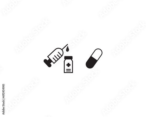 vaccine clinic icon vector symbol design illustration