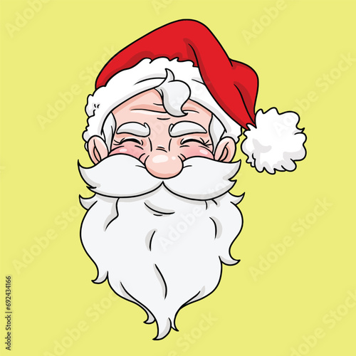 Hand drawing santa Claus cartoon style