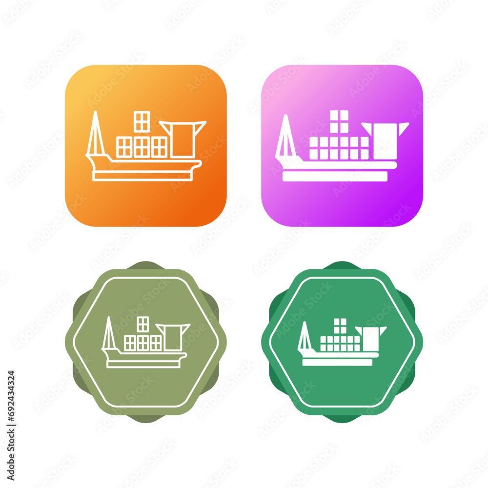 Cargo Ship Vector Icon Cargo Ship Vector Icon
