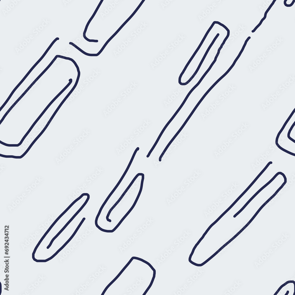 seamless hand-drawn pattern of kitchen utensils seamless hand-drawn pattern of kitchen utensils