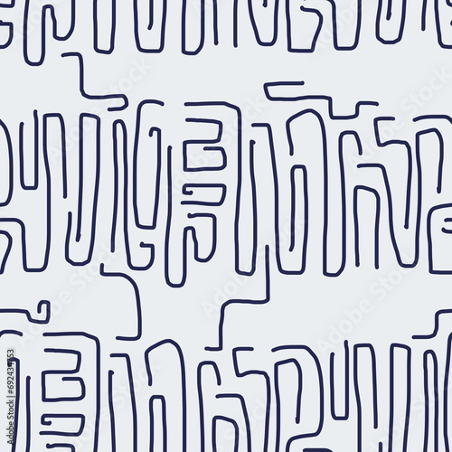seamless hand-drawn pattern with alphabet