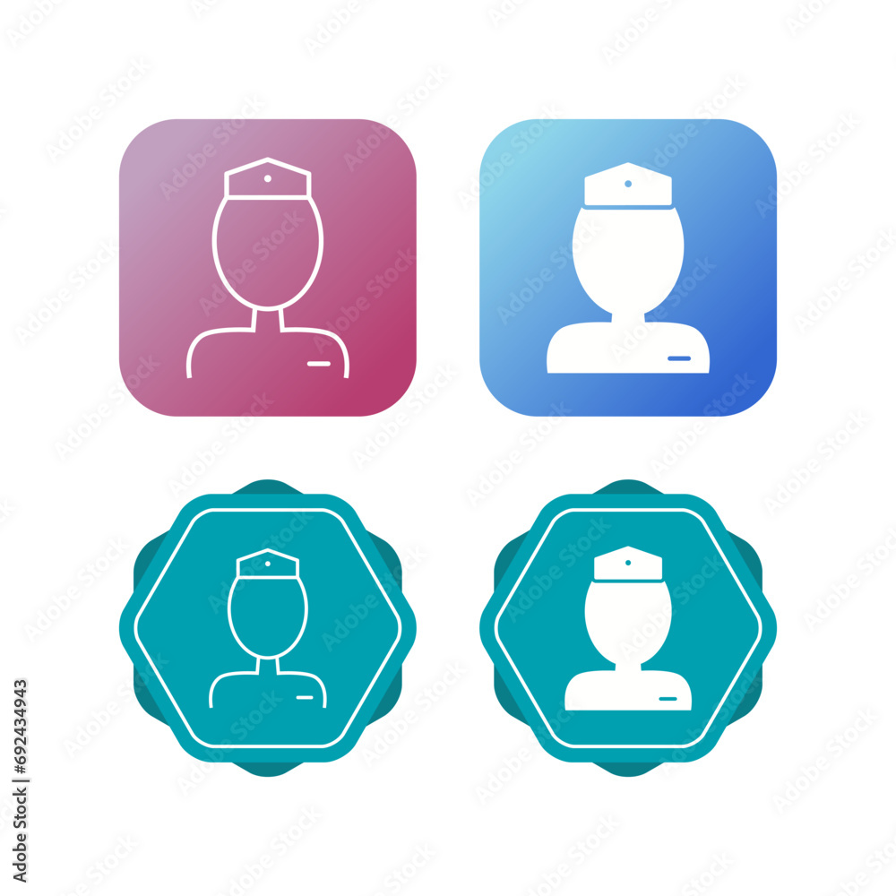 Flight Attendant Vector Icon Flight Attendant Vector Icon