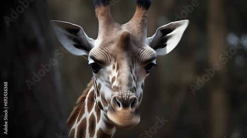 Closeup shot of a giraffe staring at the camera  © DA