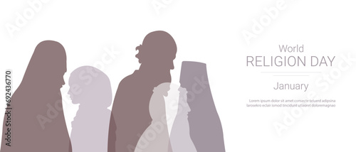  World Religion Day.Vector illustration.