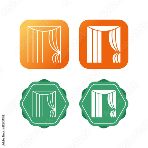 Curtains Vector Icon