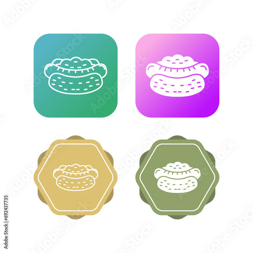 Hot Dog Vector Icon