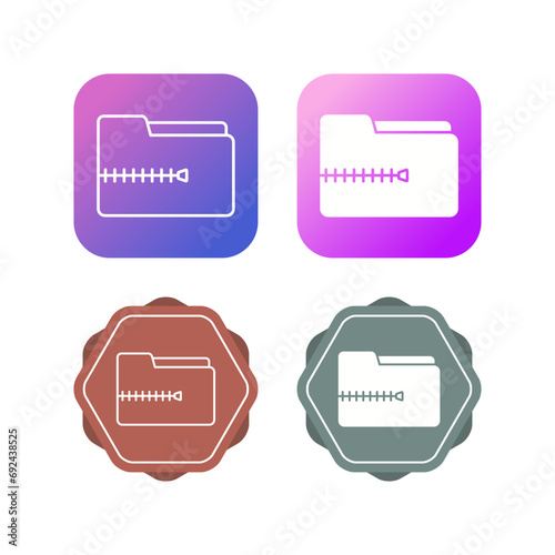 Zip File Vector Icon