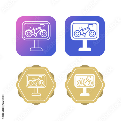 Bike Lane Vector Icon