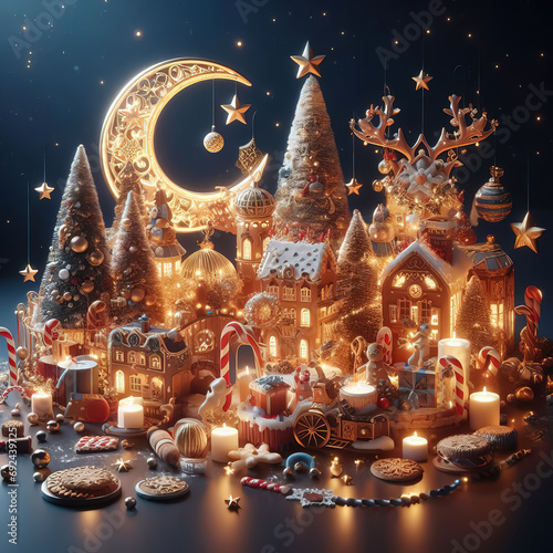 Beautiful Christmas composition, Christmas holiday Concept