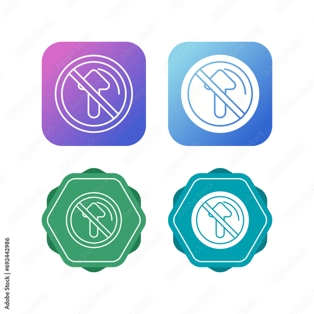 No Passing Vector Icon No Passing Vector Icon