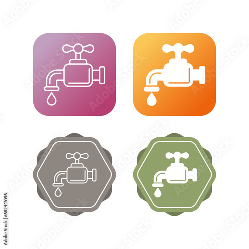Water Faucet Vector Icon