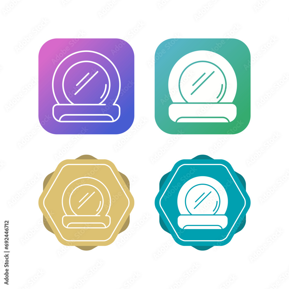 Pocket Mirror Vector Icon Pocket Mirror Vector Icon
