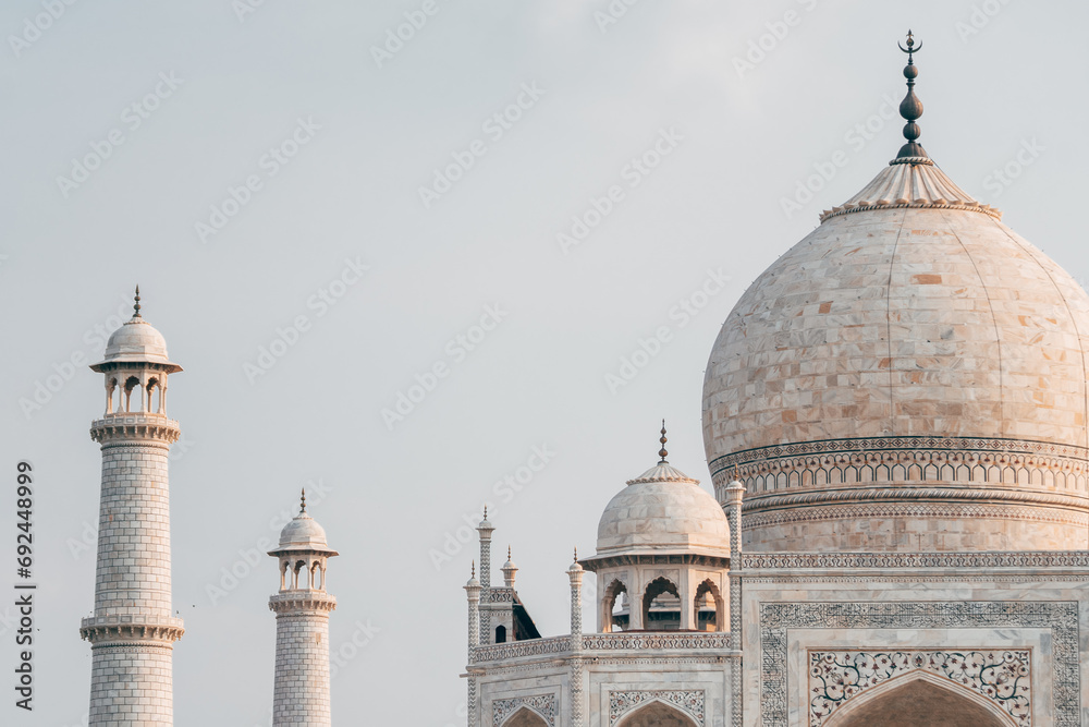 views of amazing taj mahala palace in agra, india