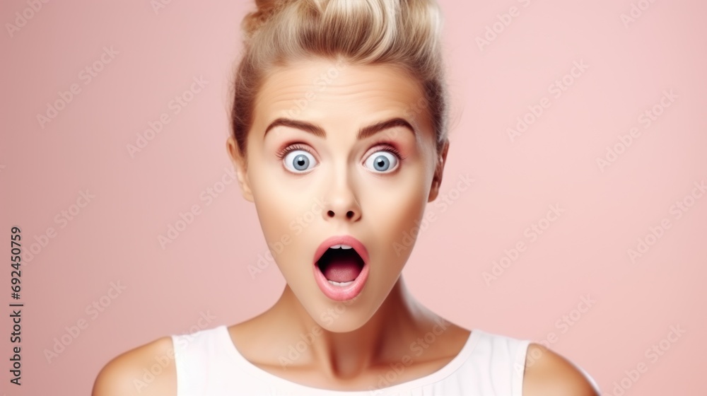 pretty woman surprised