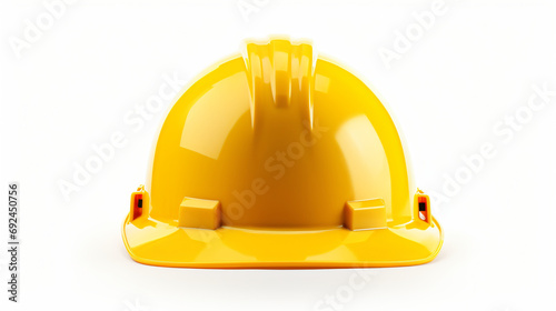 Yellow hard hat isolated on white background