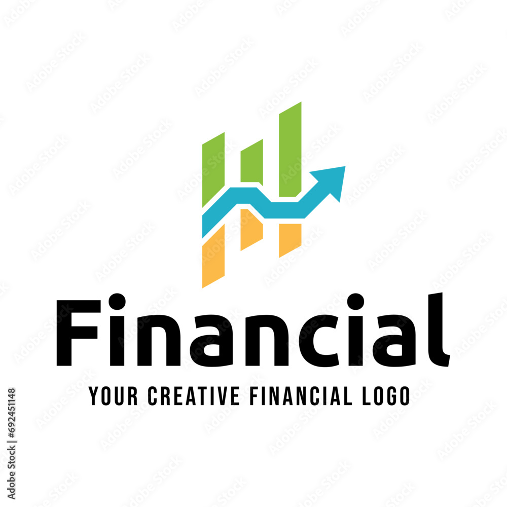 Simple Financial and investment Logo designs concept vector, Modern Finance logo designs isolated on white background