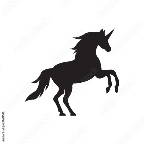 Fototapeta Naklejka Na Ścianę i Meble -  Unicorn logo icon, vector illustration design