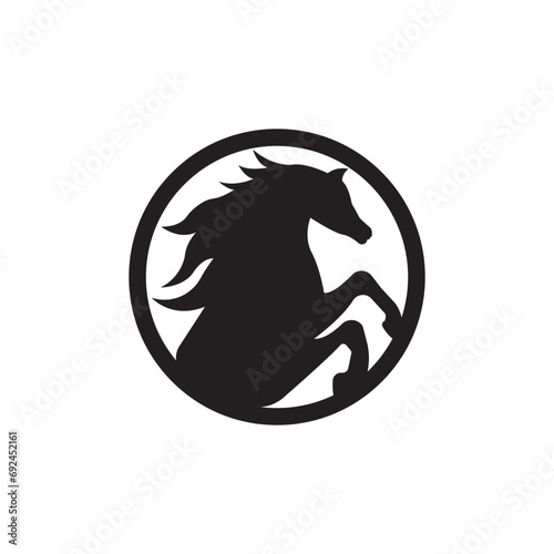 Horse logo icon, design vector illustration template.