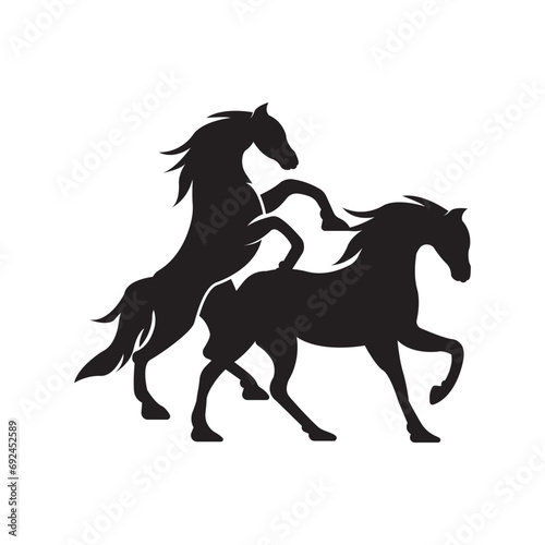 Horse logo icon  design vector illustration template.
