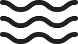 Sea icon wave illustration vector design. Ocean logo graphic element. Aqua symbol.