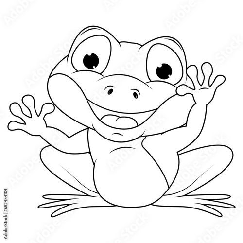 coloring frog animal cartoon