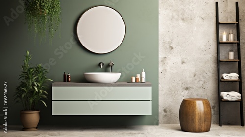 Modern minimalist bathroom
