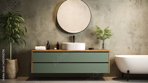 Modern minimalist bathroom