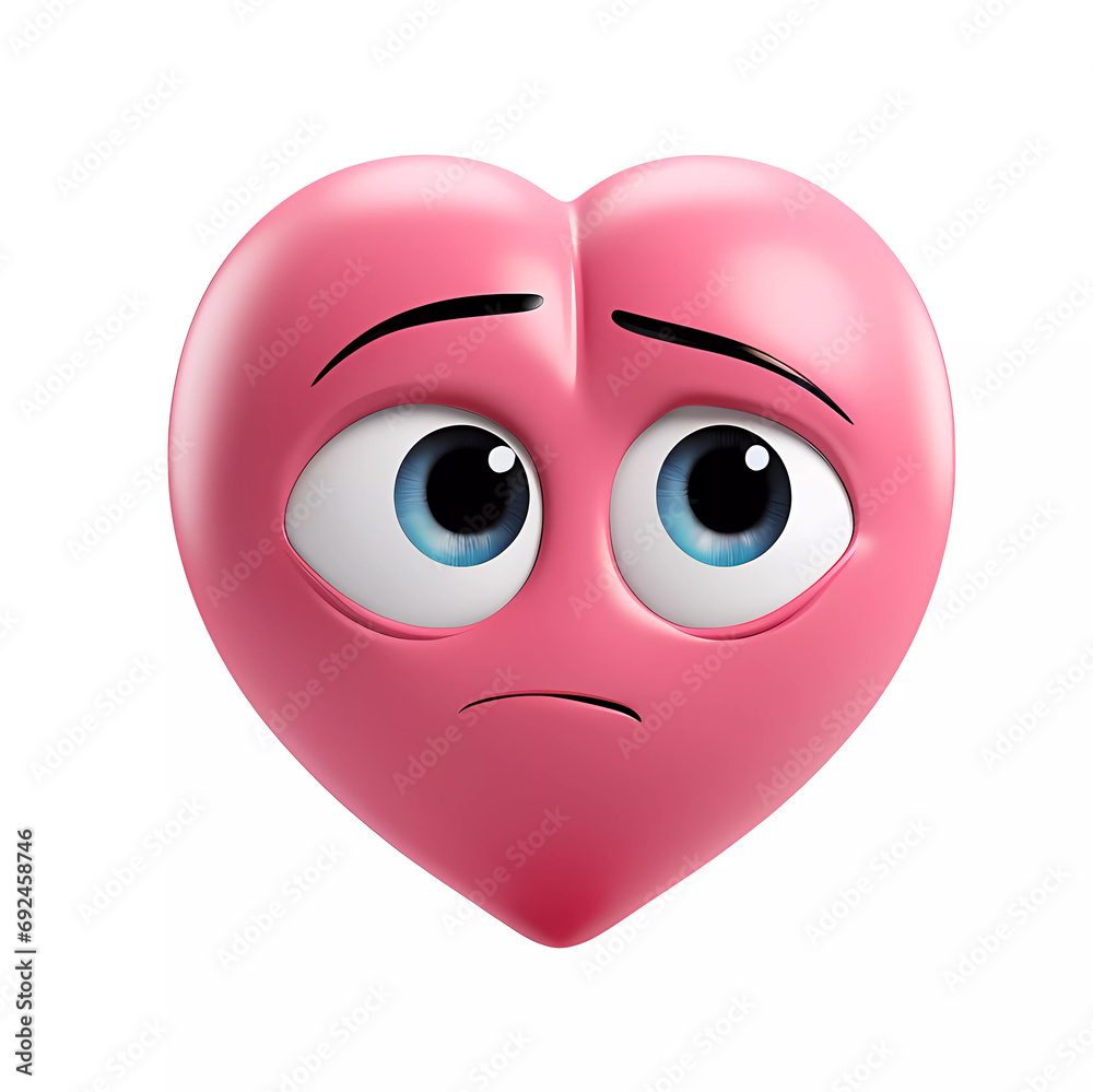 Heart Character Isolated on White Background. 3d style illustration. Heart Character Isolated on White Background. 3d style illustration.