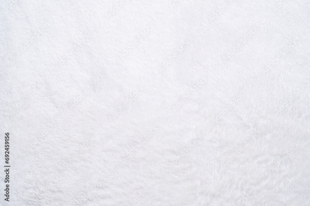 The texture of a white soft material with a high fluffy pile. - obrazy, fototapety, plakaty 