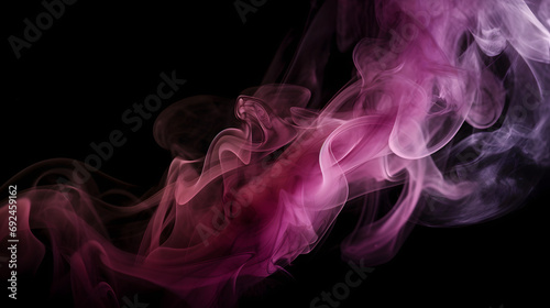 Pink smoke effect on black background 