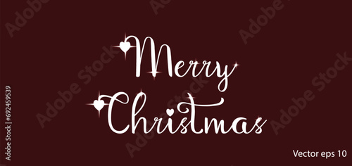 Merry Christmas stylish text design illustration