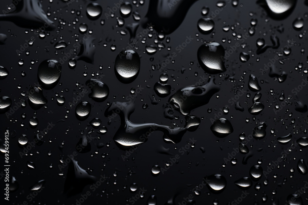 Water drops on a black background. Shallow depth of field. Water drops on a black background. Shallow depth of field.