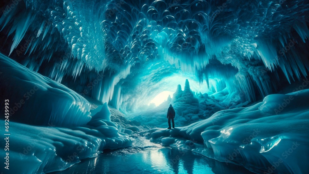 神秘的な氷の洞窟