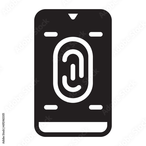 fingerprint glyph icon