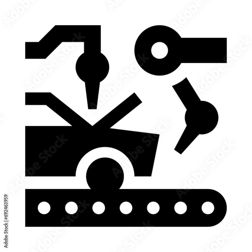 Robotic Arm Solid Icon