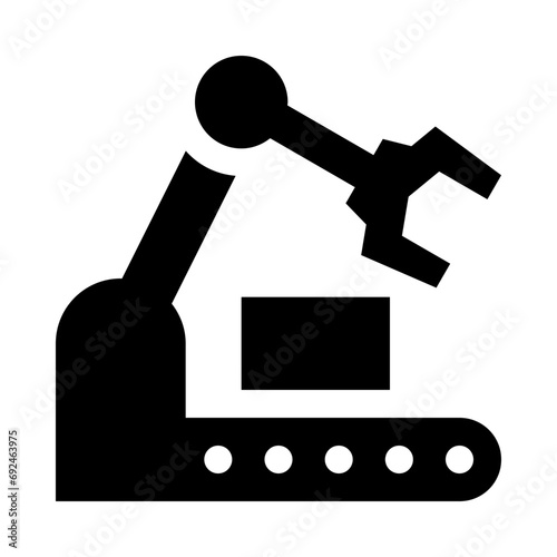 Robotic Arm Solid Icon