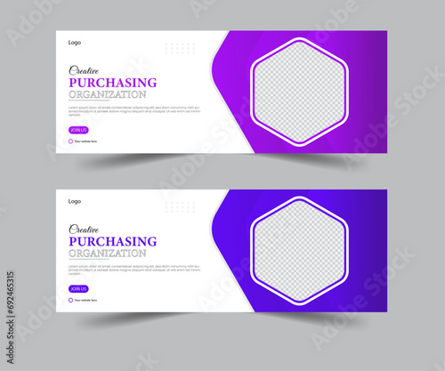 facebook cover banner template social media post. photo