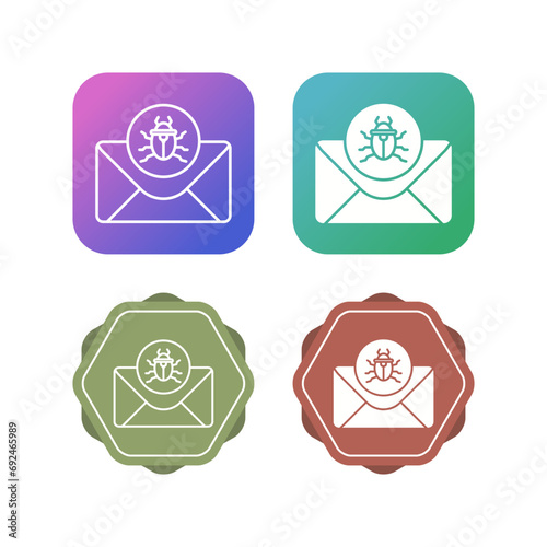 Mail Virus Vector Icon