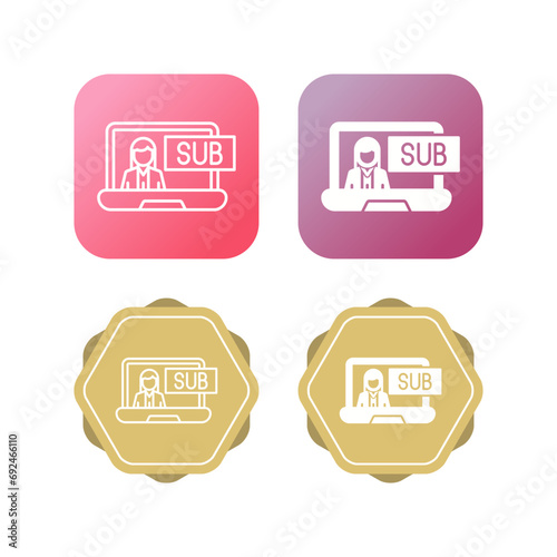 Subscriber Model Vector Icon