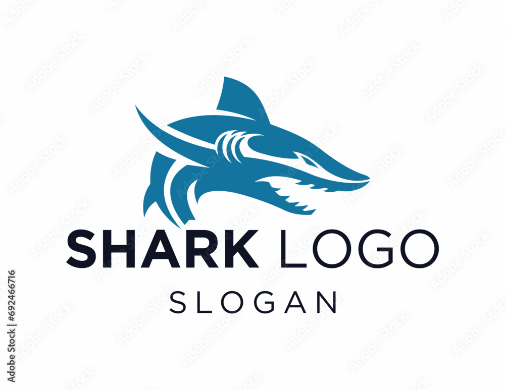Obraz premium Logo design about Shark on a white background. made using the CorelDraw application.