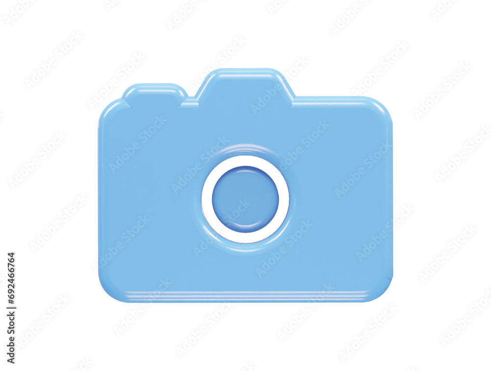 Camera icon illustration 3d render element Camera icon illustration 3d render element