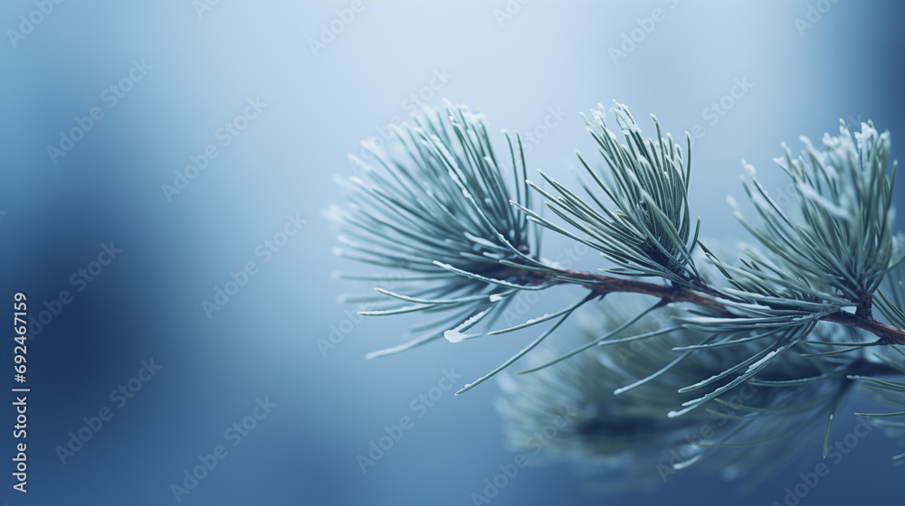 Naklejka premium frost on branches