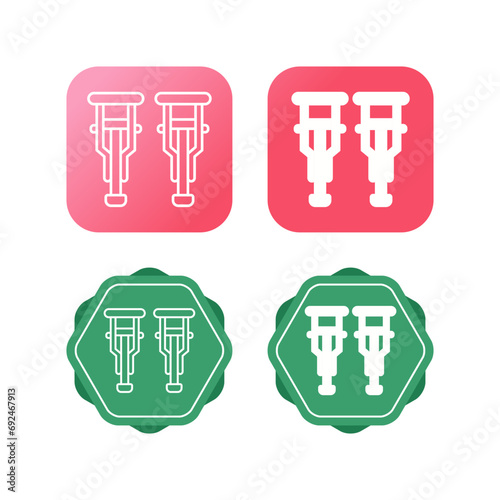 Crutches Vector Icon