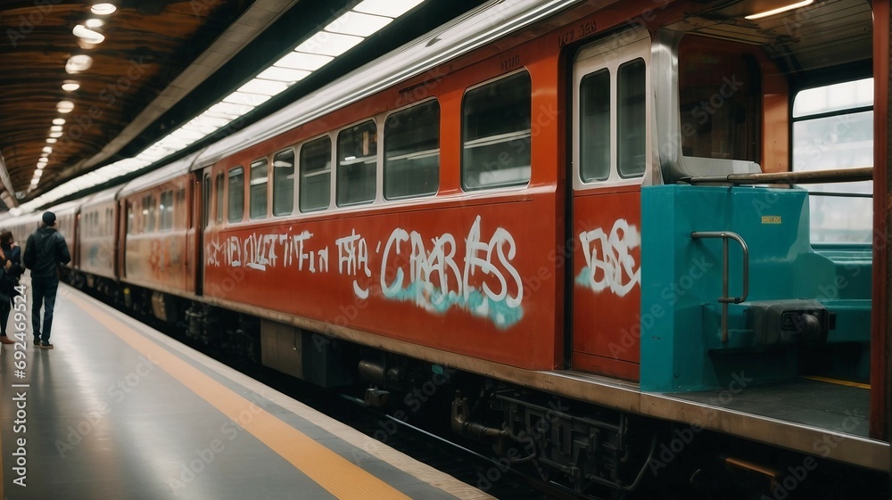 Obraz premium train in the station